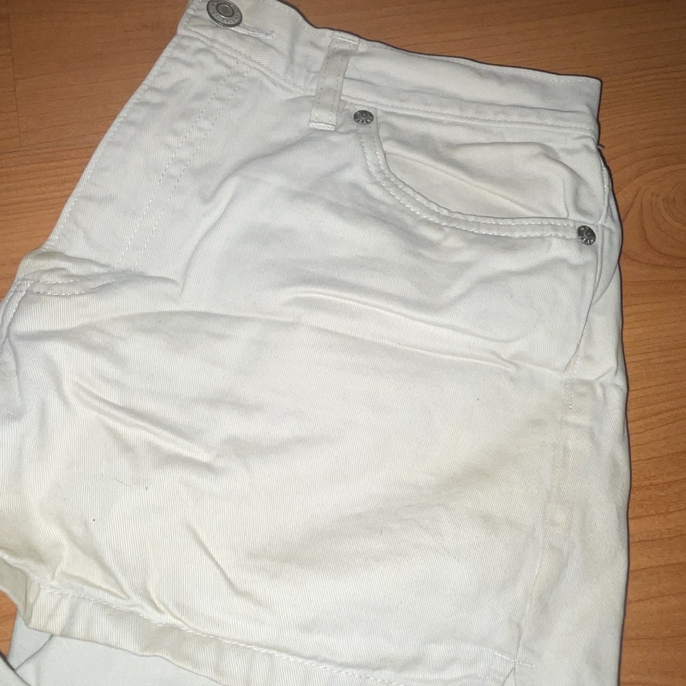 White Denim Shorts
